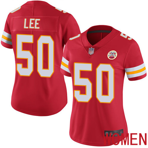 Women Kansas City Chiefs #50 Lee Darron Red Team Color Vapor Untouchable Limited Player Nike NFL Jersey->women nfl jersey->Women Jersey
